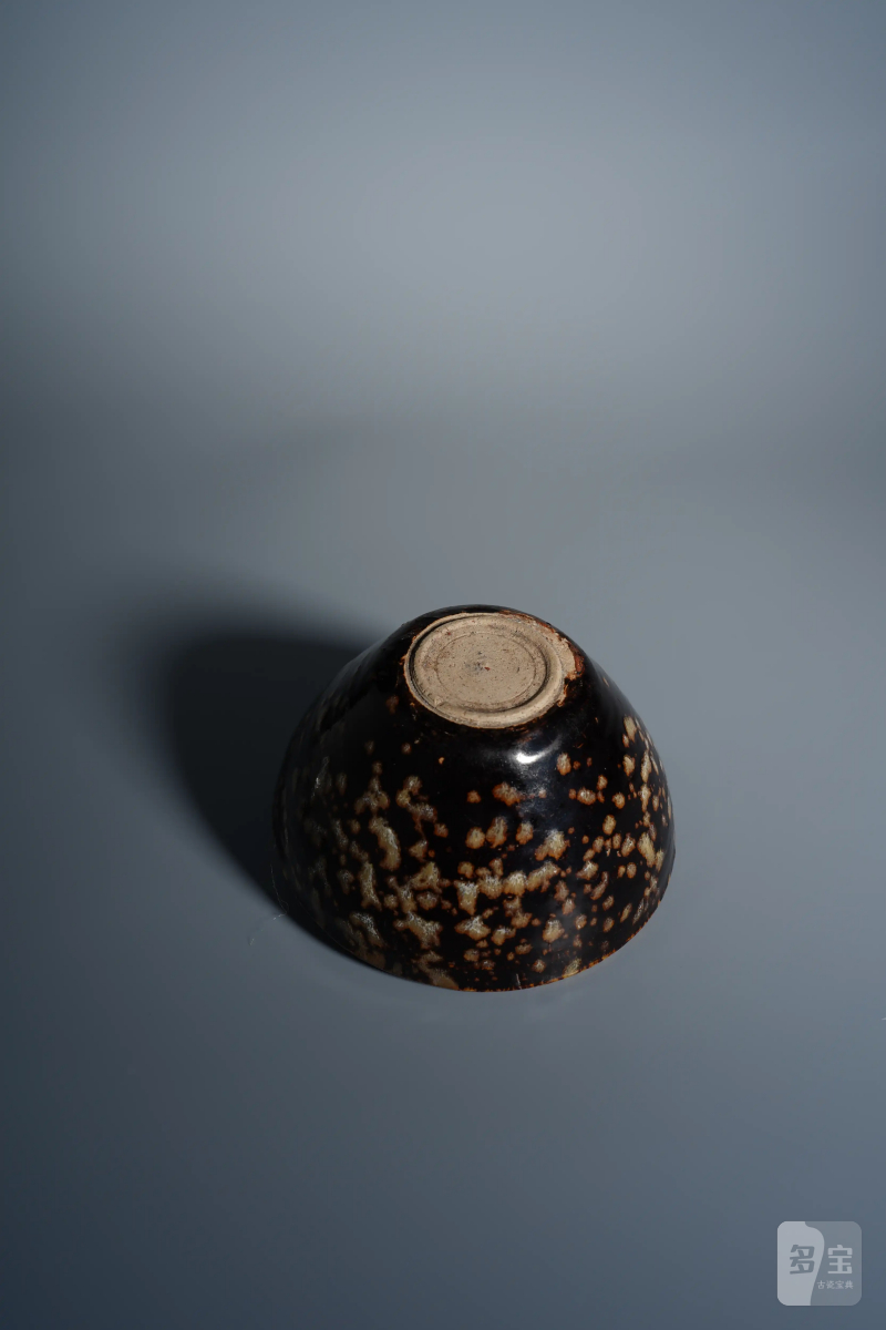 吉州窑玳瑁纹剪纸贴花盏 - 图3
